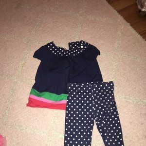 Gymboree blouse with matching leggings